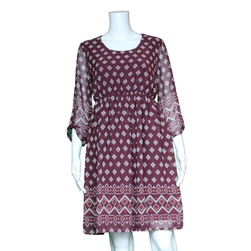 Pink Blush 3/4 Sleeve Dress Women's Size Small